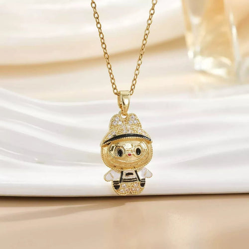 18K Gold-Plated Cartoon Character Pendant Necklace - Cami's Little Shop