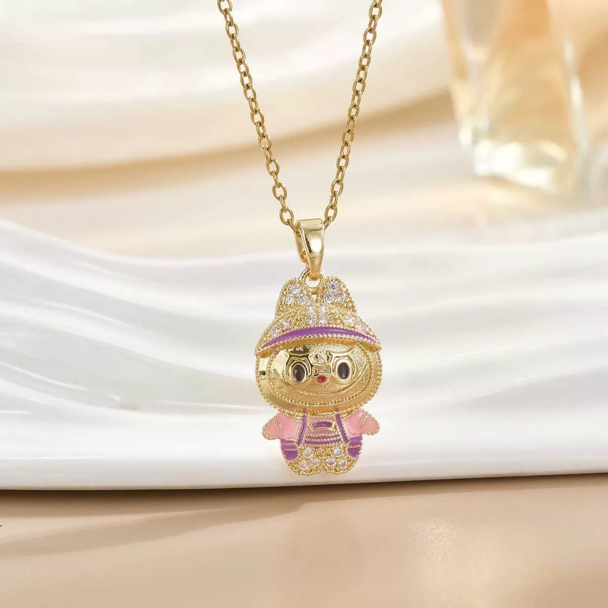 18K Gold-Plated Cartoon Character Pendant Necklace - Cami's Little Shop