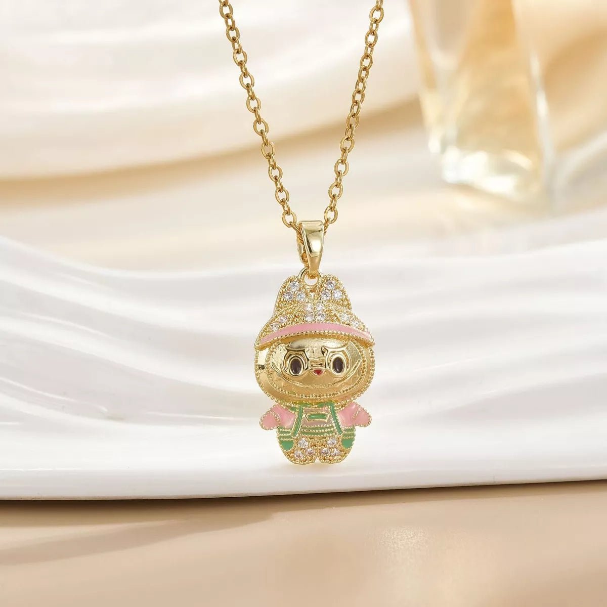 18K Gold-Plated Cartoon Character Pendant Necklace - Cami's Little Shop