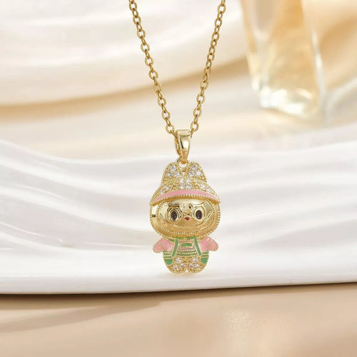 18K Gold-Plated Cartoon Character Pendant Necklace - Cami's Little Shop