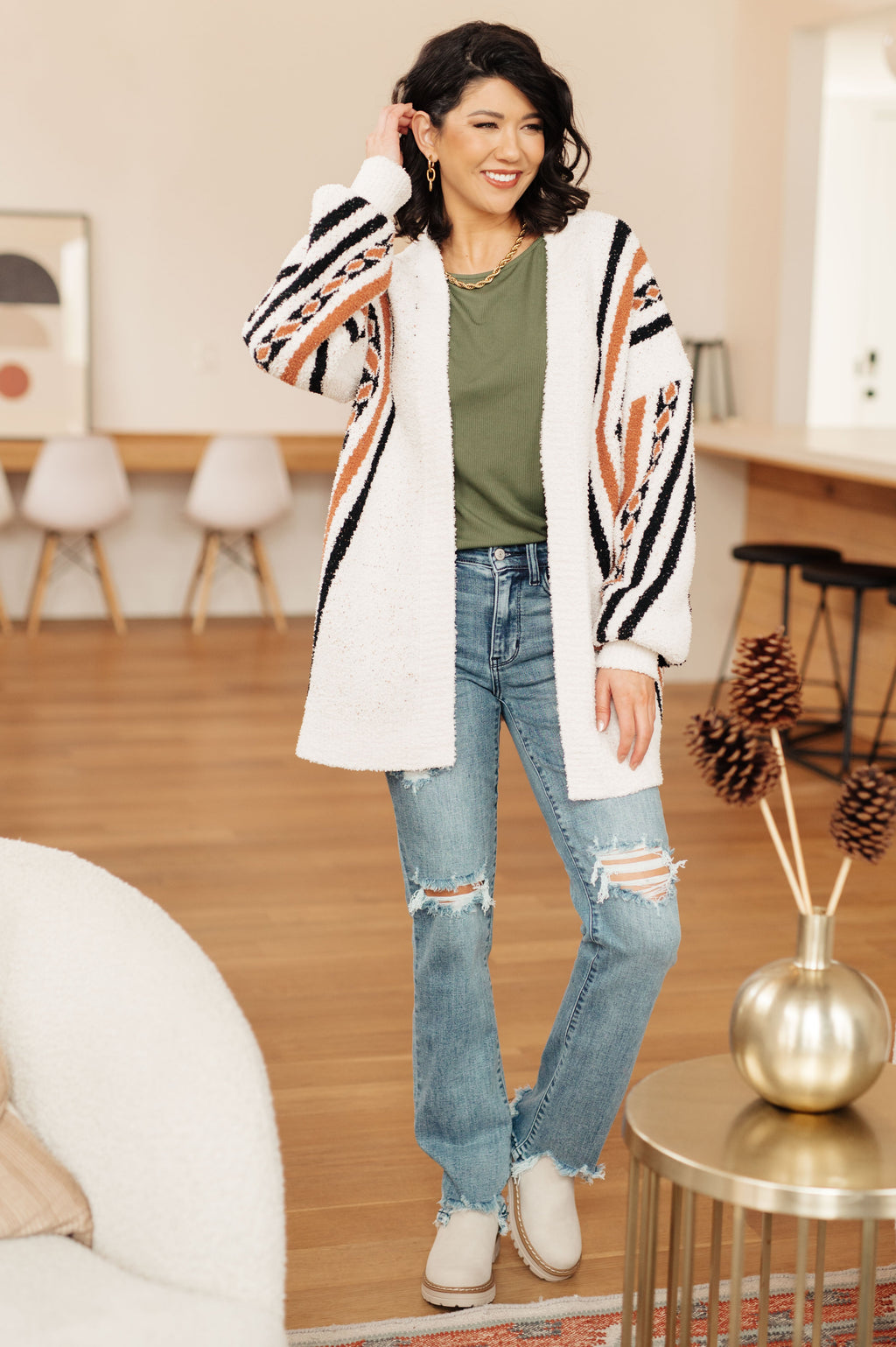 Holding On Aztec Print Cardigan (Online Exclusive)