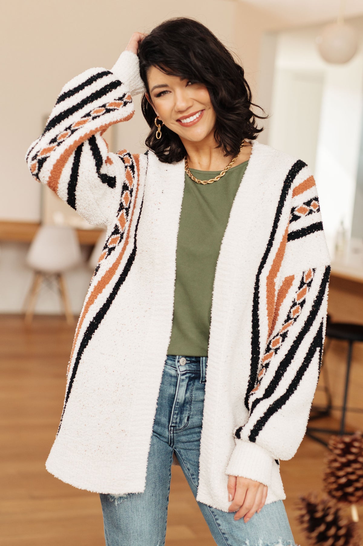 Holding On Aztec Print Cardigan (Online Exclusive)