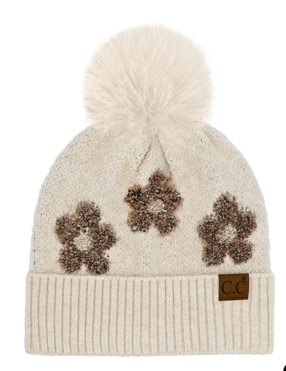 CC Daisy Pattern Beanie