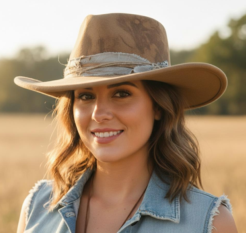 Vintage Cowgirl Fedora - Various Colors