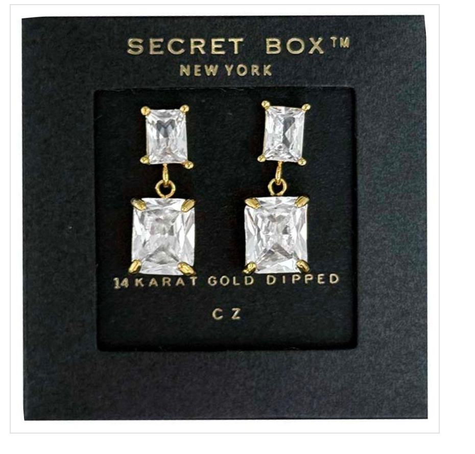 Secret Box Emerald Cubic Earring