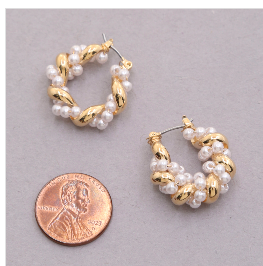 Twisted Bead Hoop