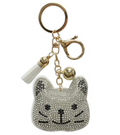 Rhinestone Cat Keychain