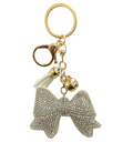Rhinestone Bow Keychain