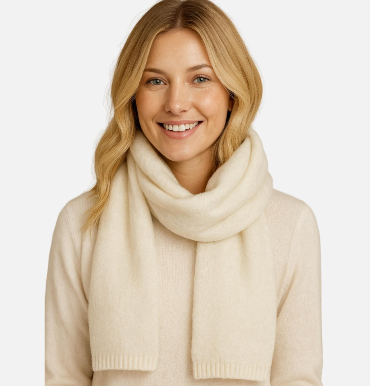 FUZZY KNIT SCARF