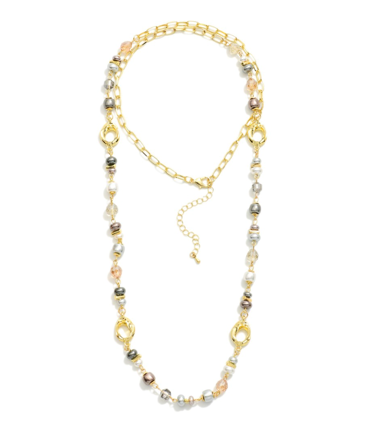 PEARL AND CRYSTAL NECKLACE