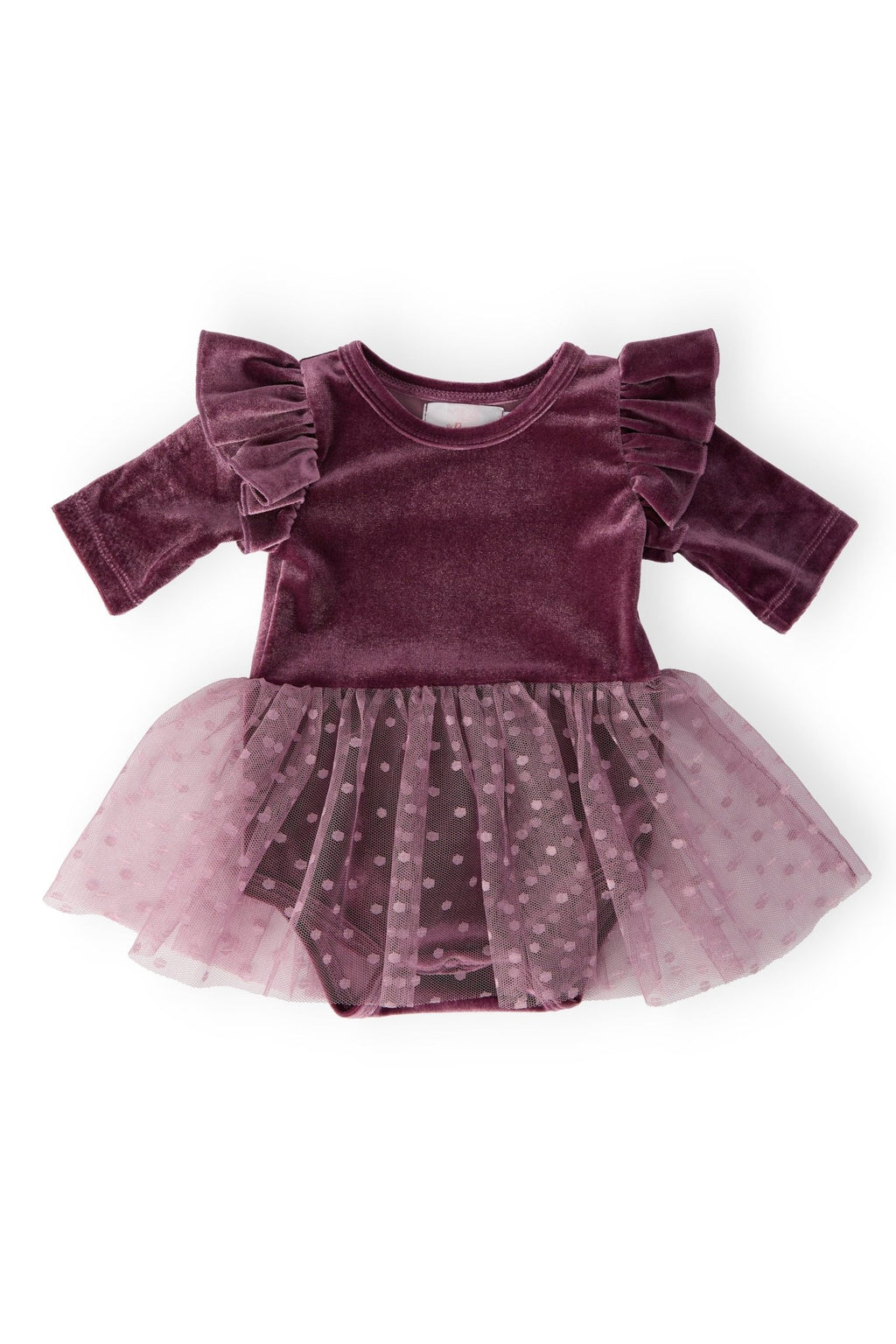 Amethyst Velvet Tutu Bodysuit - Cami's Little Shop