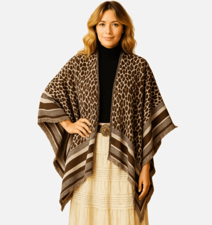 Animal Print Ruana - Cami's Little Shop