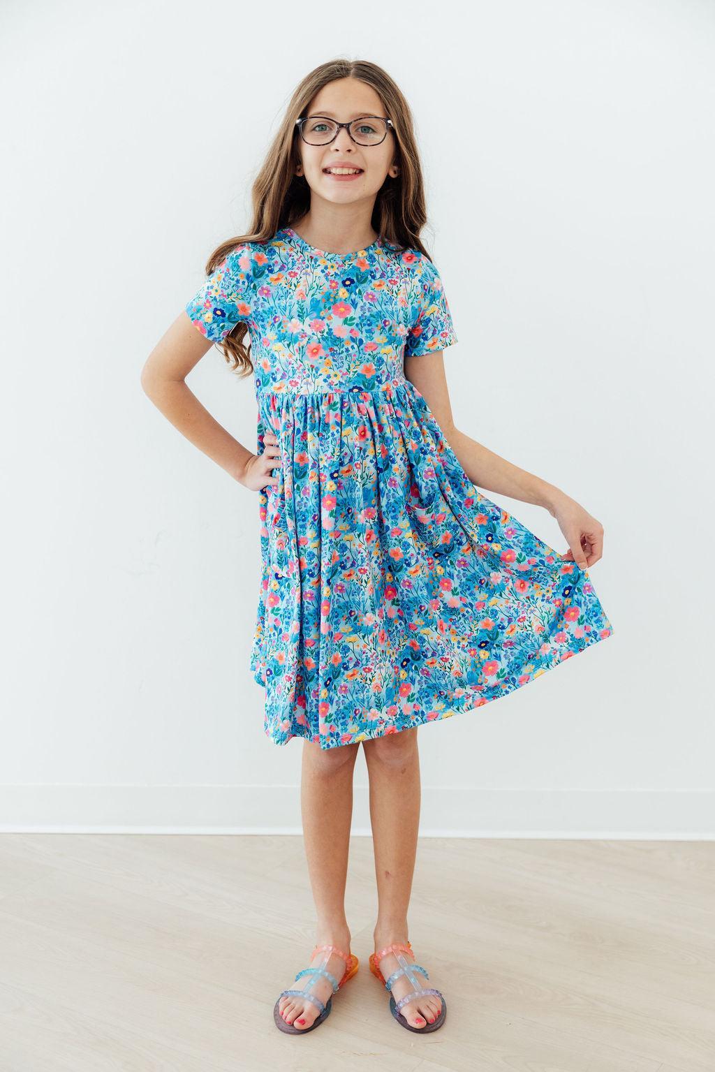 Blooming in Wonderland S/S Pocket Twirl Dress - Cami's Little Shop