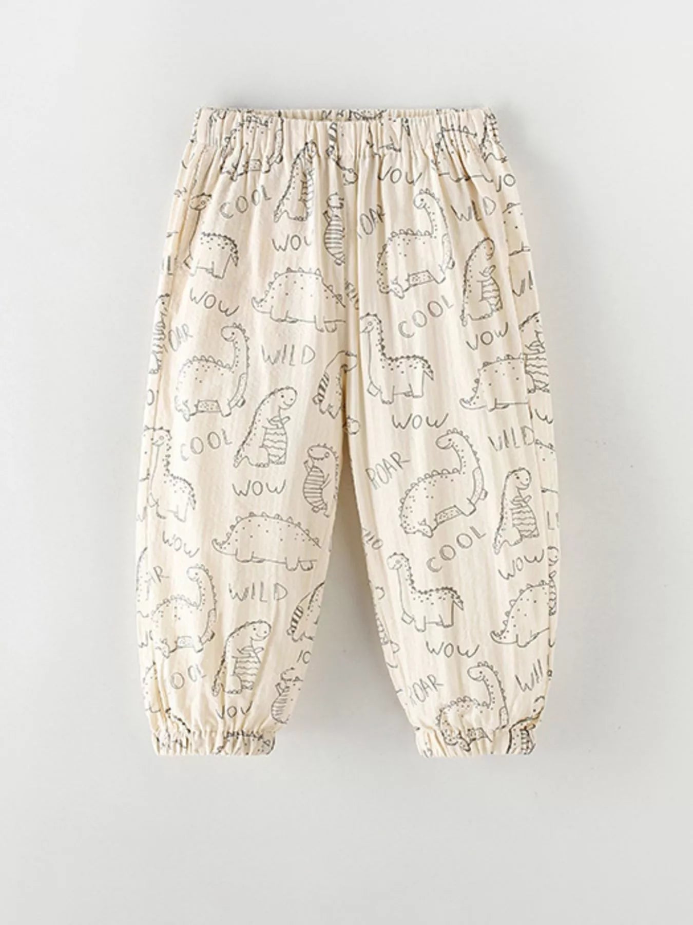 Children's Dinosaur Print Elastic Waist Pants - Cami's Little Shop