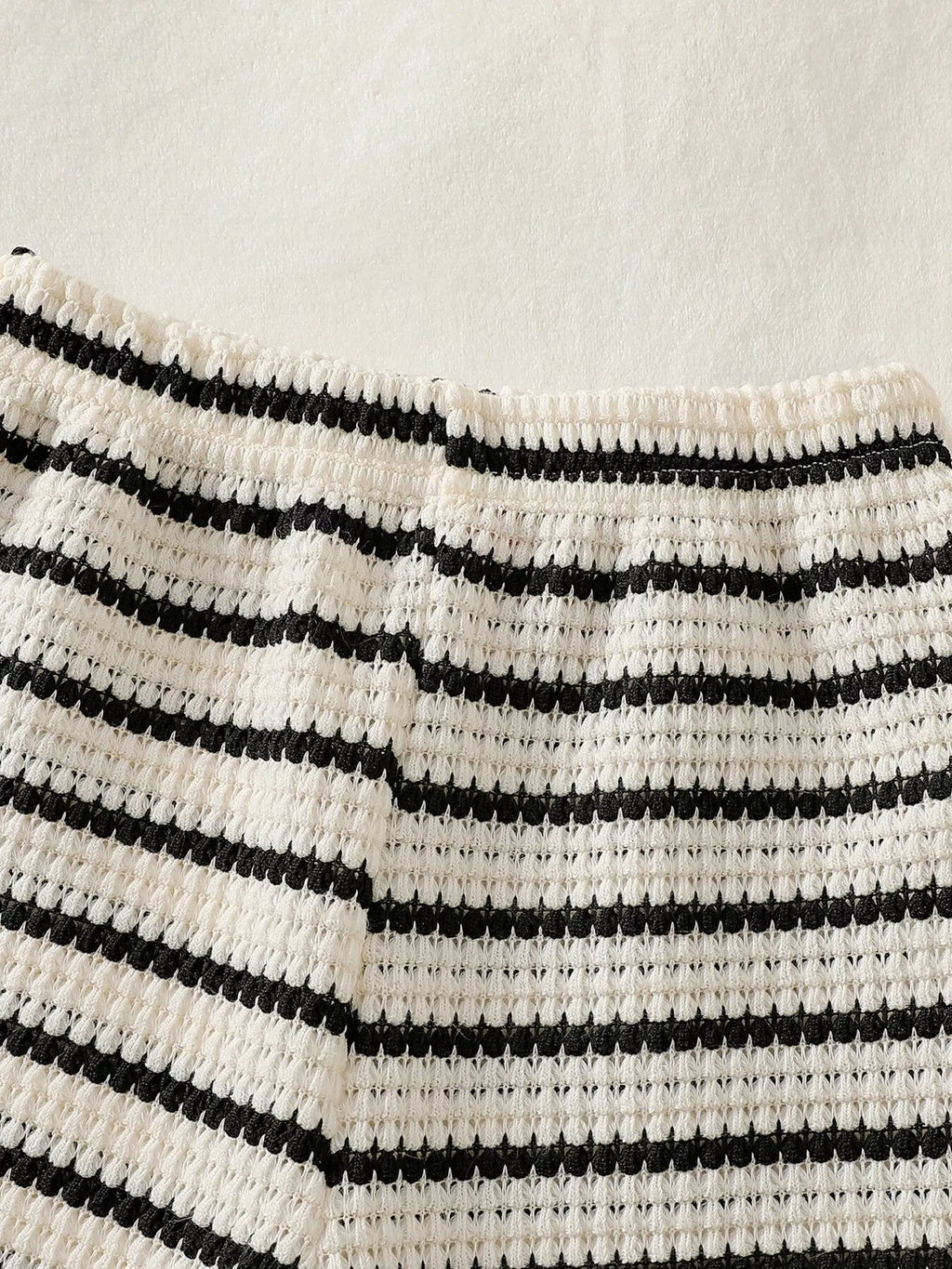 Children's Striped Round Neck Top and Shorts Set - Cami's Little Shop