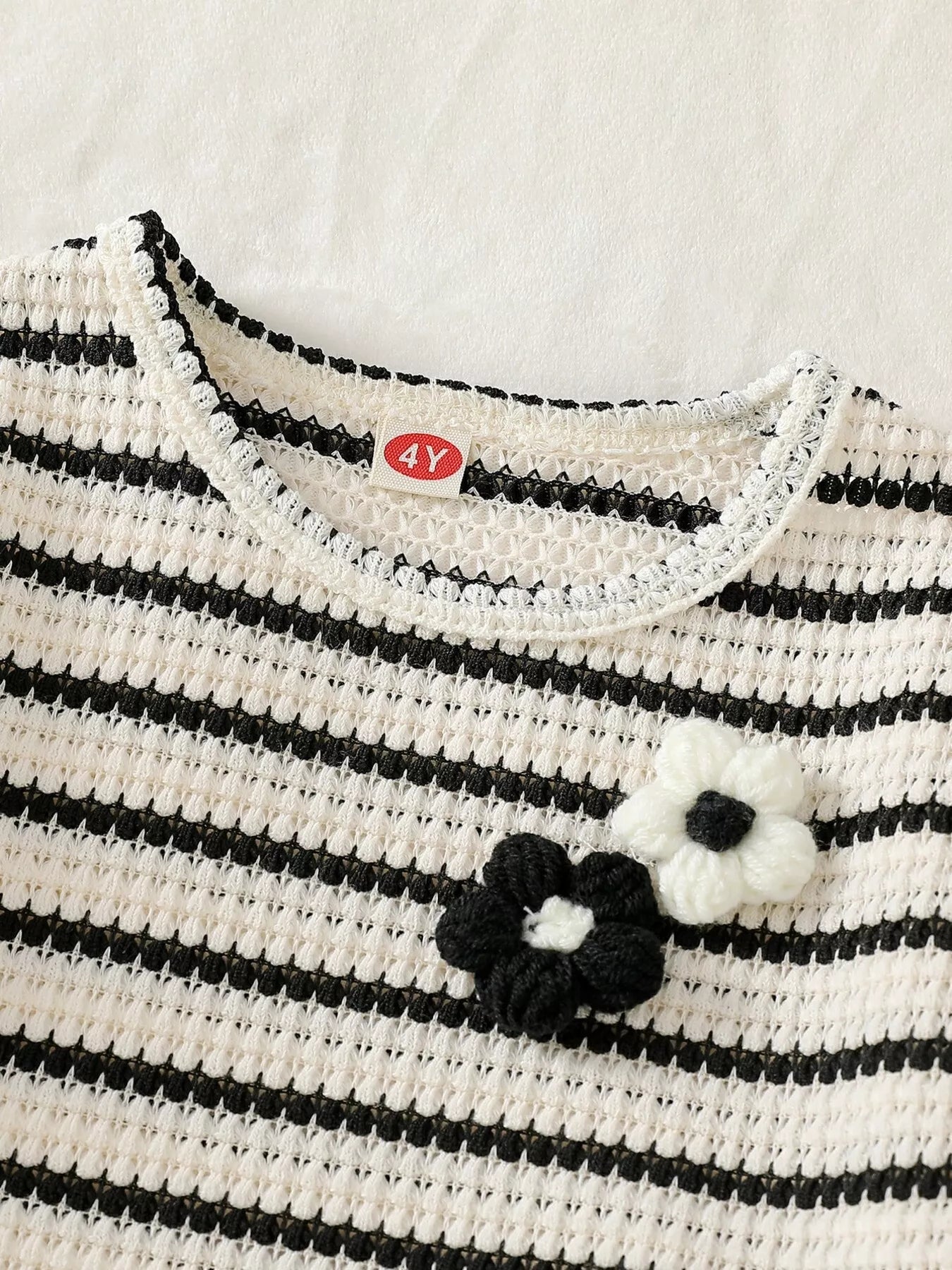 Children's Striped Round Neck Top and Shorts Set - Cami's Little Shop