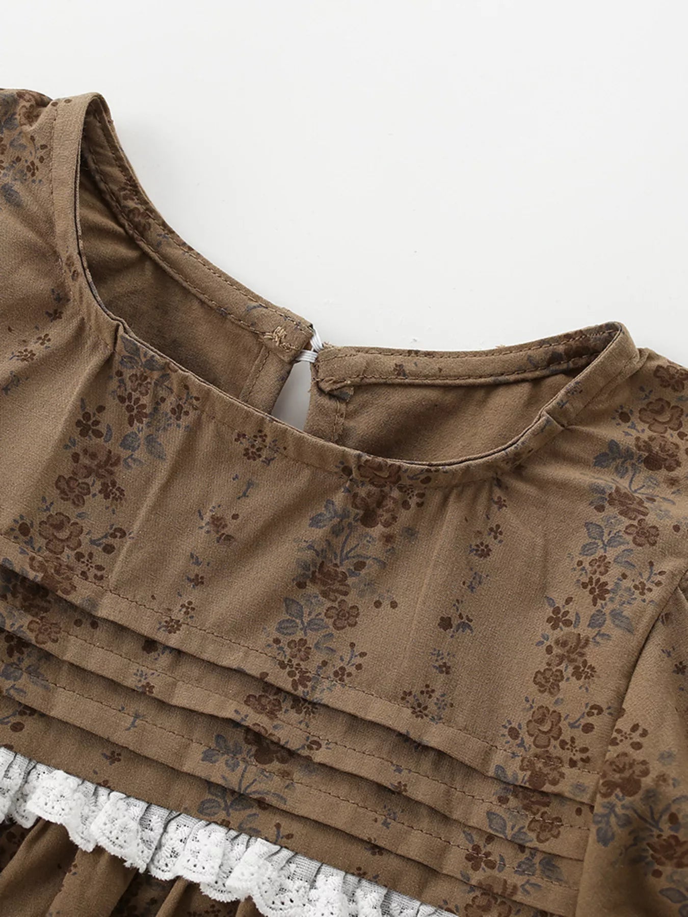 Children's Vintage Floral Puff Sleeve Dress - Cami's Little Shop