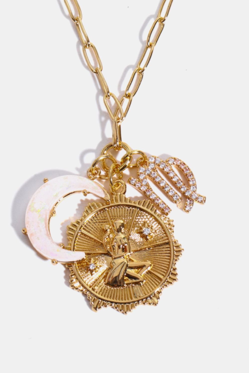 Constellation and Moon Pendant Copper Necklace - Cami's Little Shop