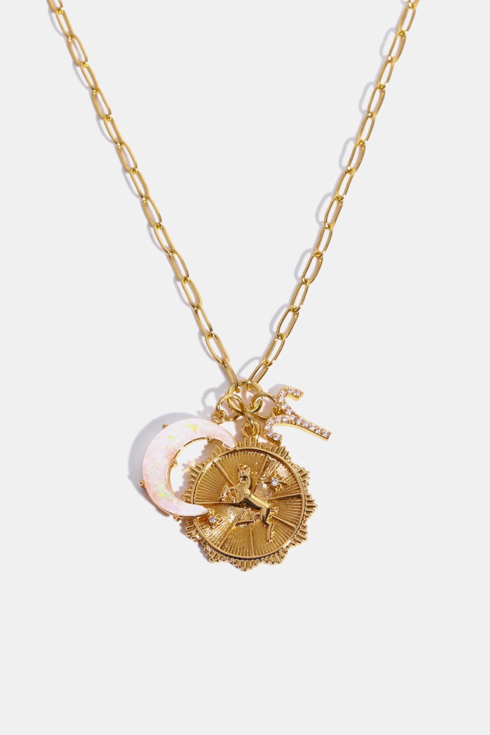 Constellation and Moon Pendant Copper Necklace - Cami's Little Shop