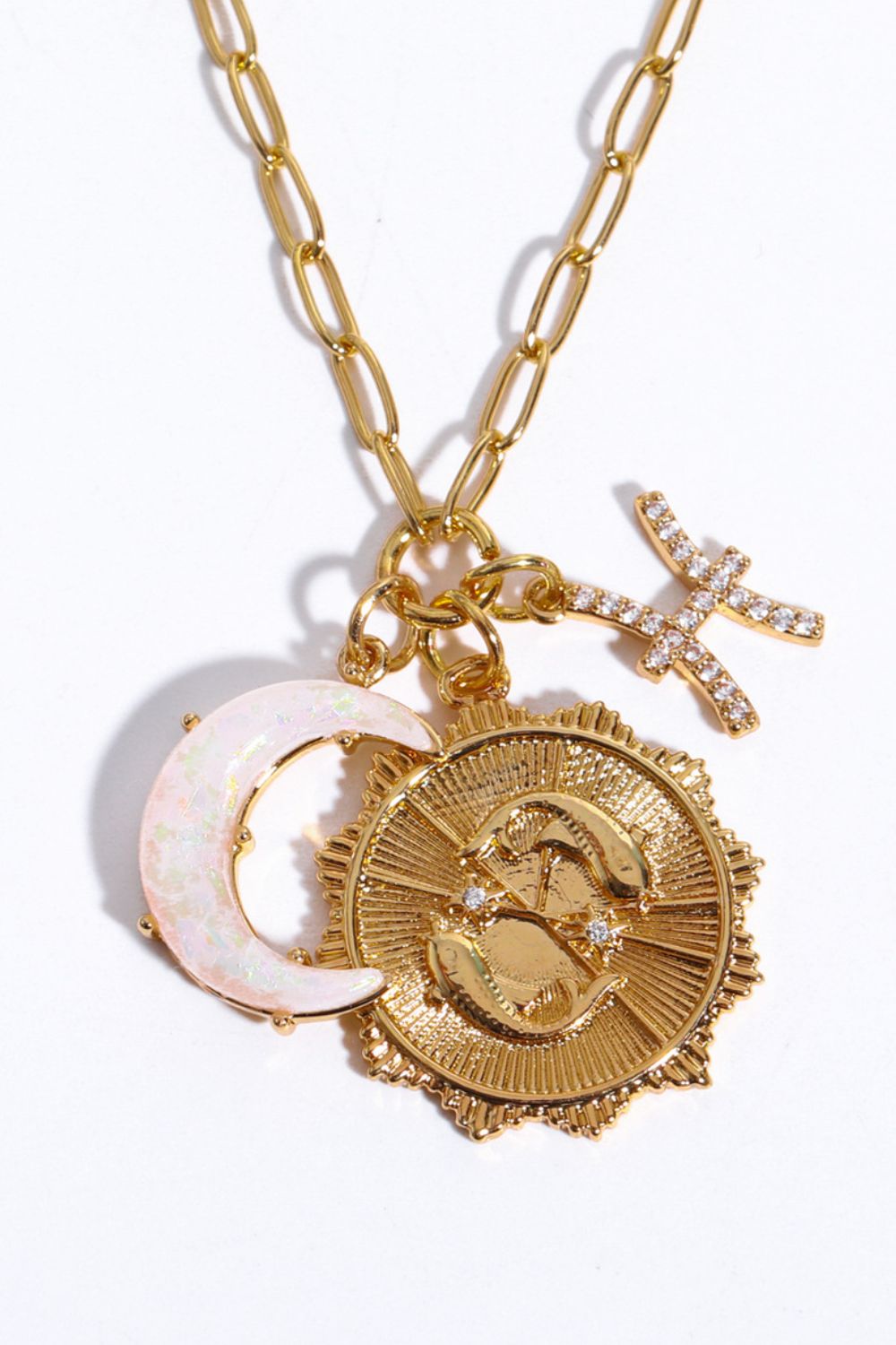 Constellation and Moon Pendant Copper Necklace - Cami's Little Shop