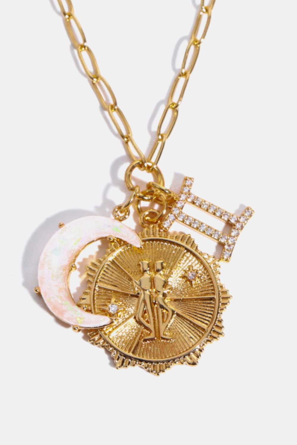Constellation and Moon Pendant Copper Necklace - Cami's Little Shop