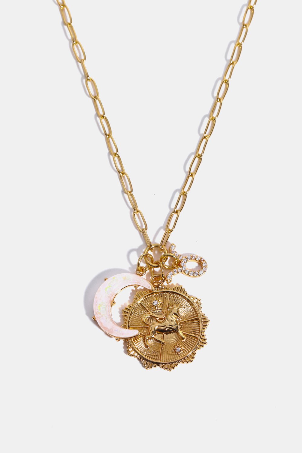 Constellation and Moon Pendant Copper Necklace - Cami's Little Shop