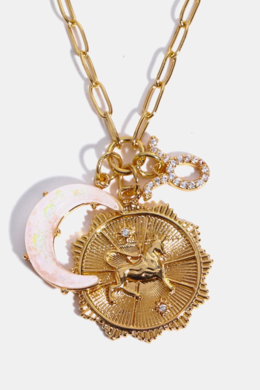 Constellation and Moon Pendant Copper Necklace - Cami's Little Shop