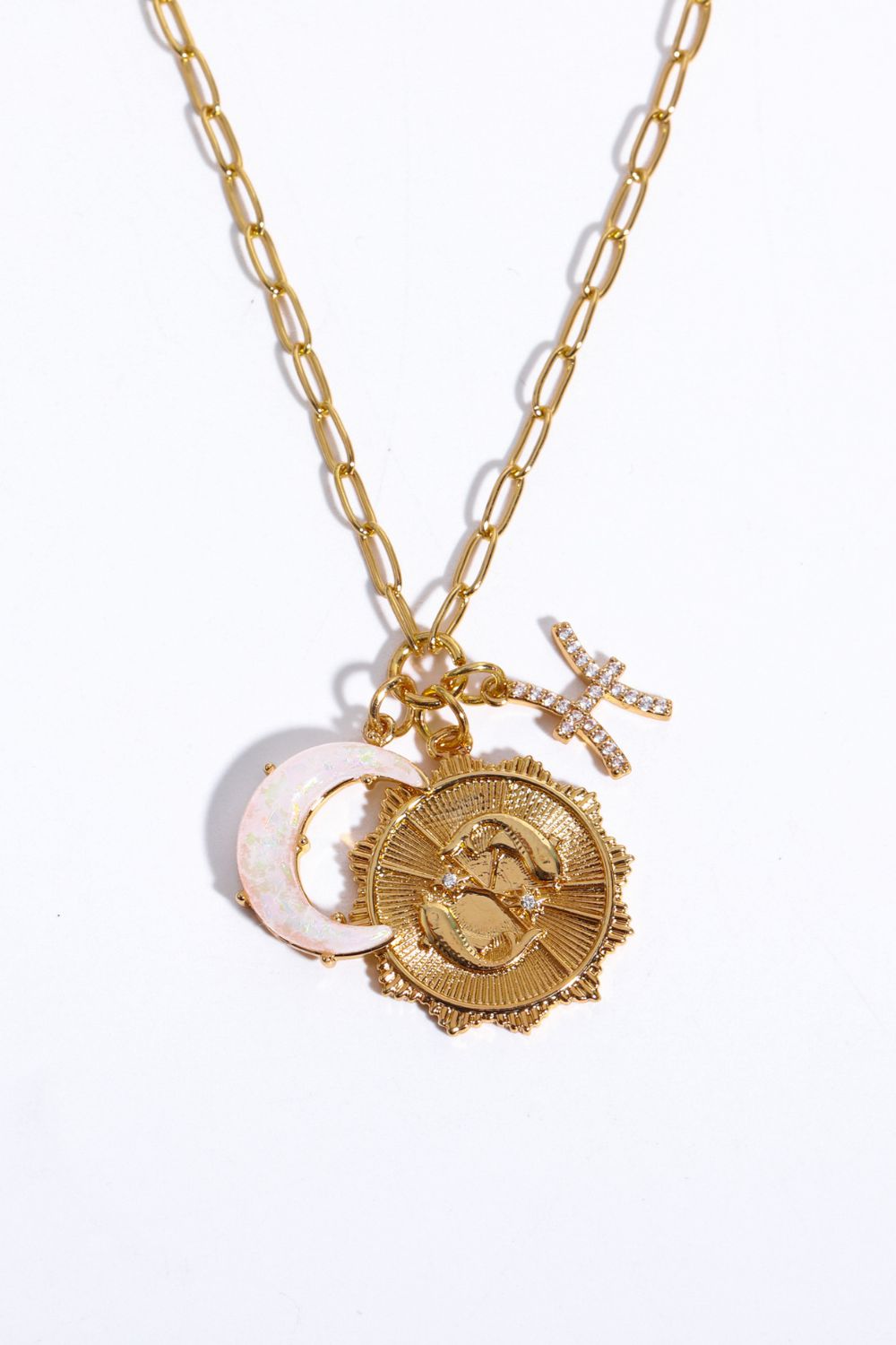 Constellation and Moon Pendant Copper Necklace - Cami's Little Shop