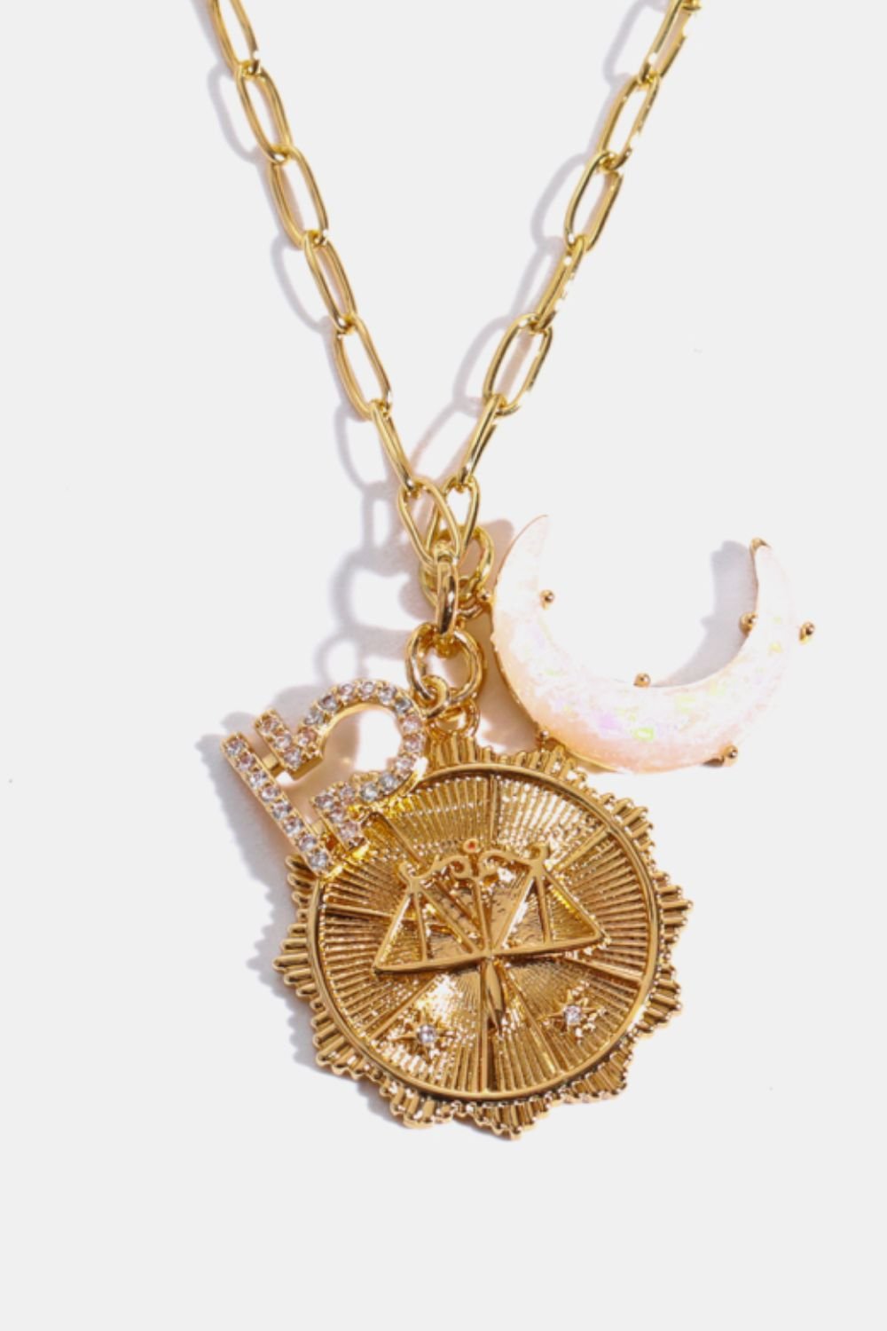 Constellation and Moon Pendant Copper Necklace - Cami's Little Shop