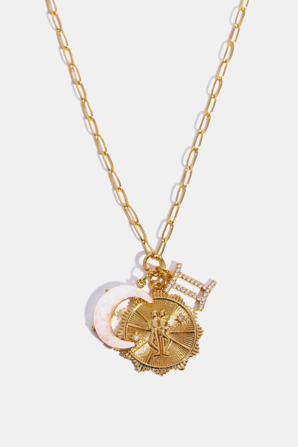 Constellation and Moon Pendant Copper Necklace - Cami's Little Shop