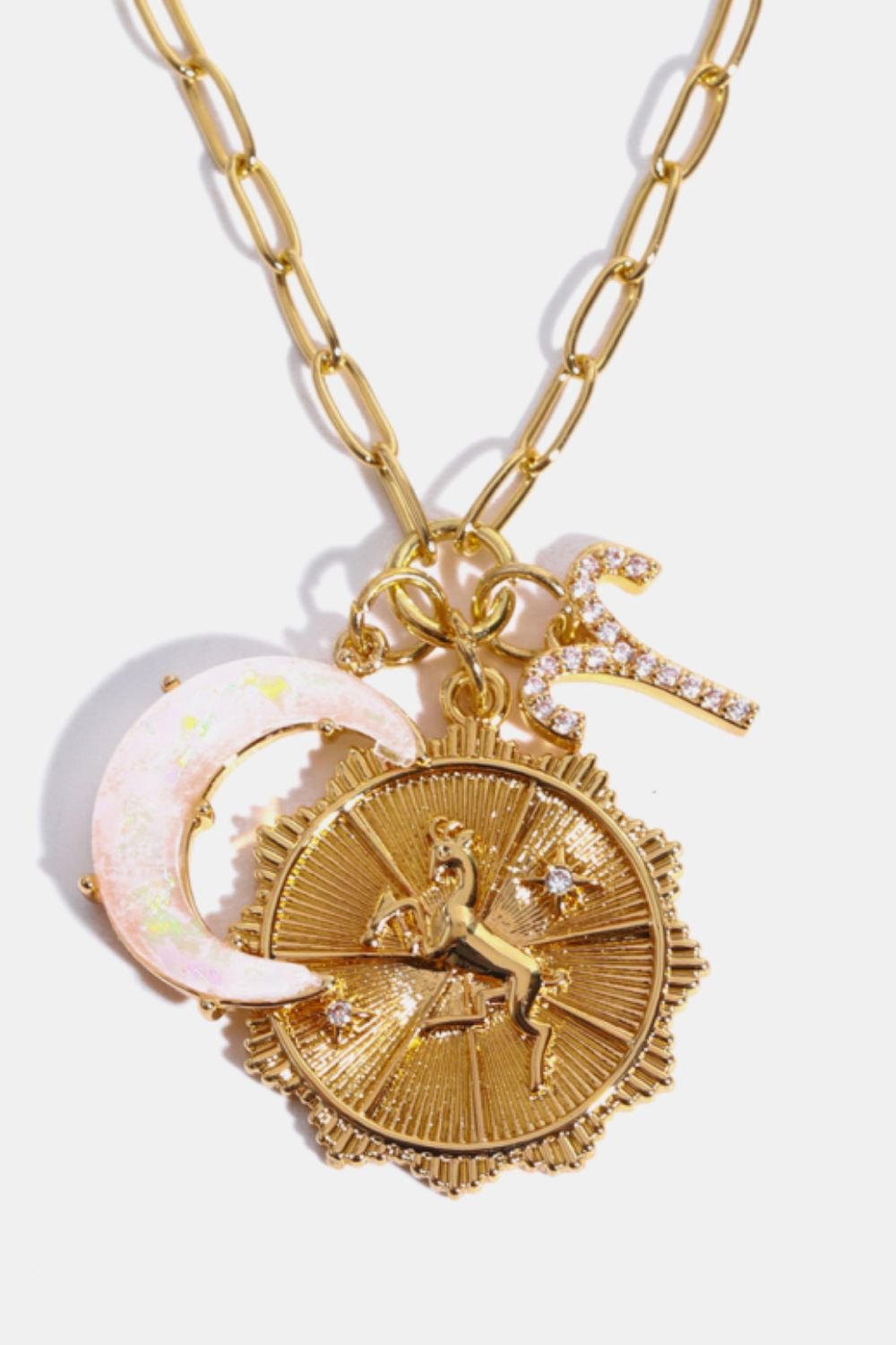 Constellation and Moon Pendant Copper Necklace - Cami's Little Shop