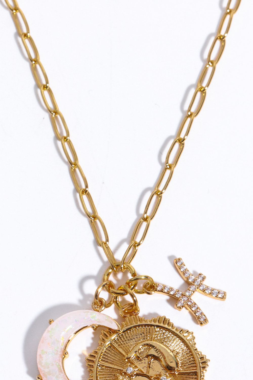 Constellation and Moon Pendant Copper Necklace - Cami's Little Shop
