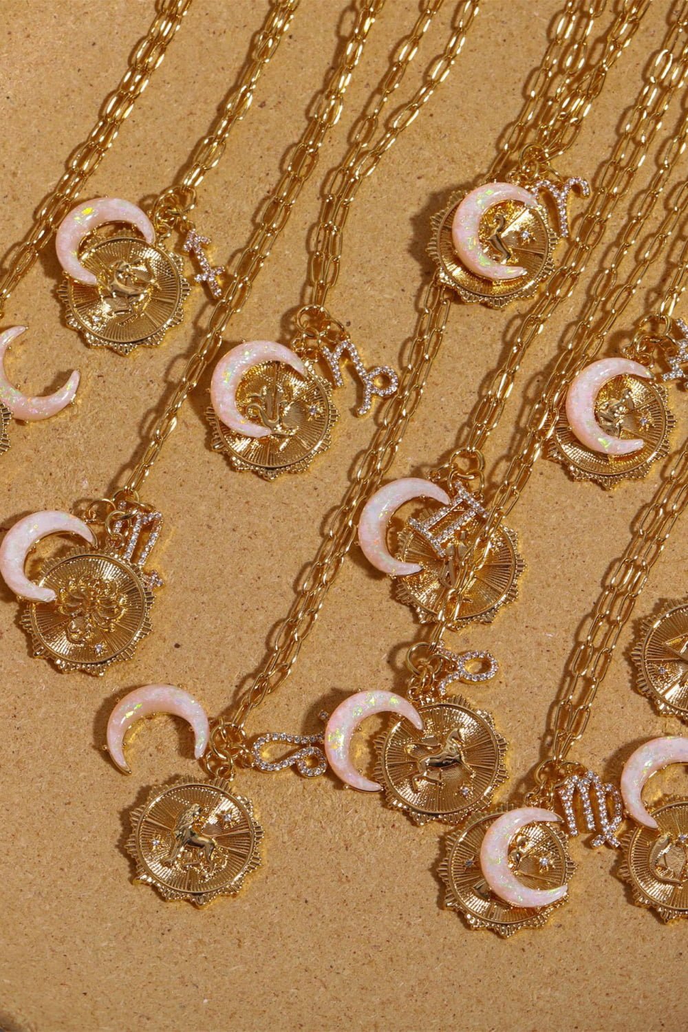 Constellation and Moon Pendant Copper Necklace - Cami's Little Shop