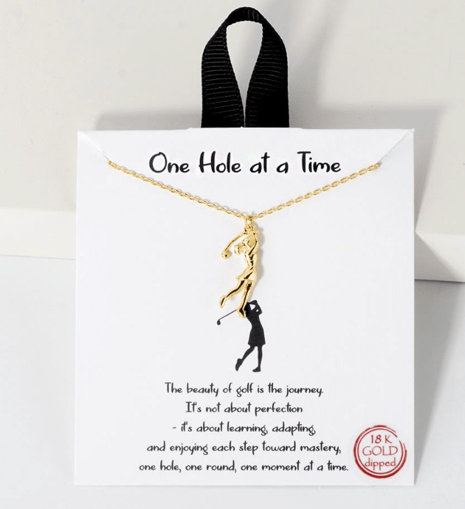 Dainty Golf Player Pendant - Cami's Little Shop