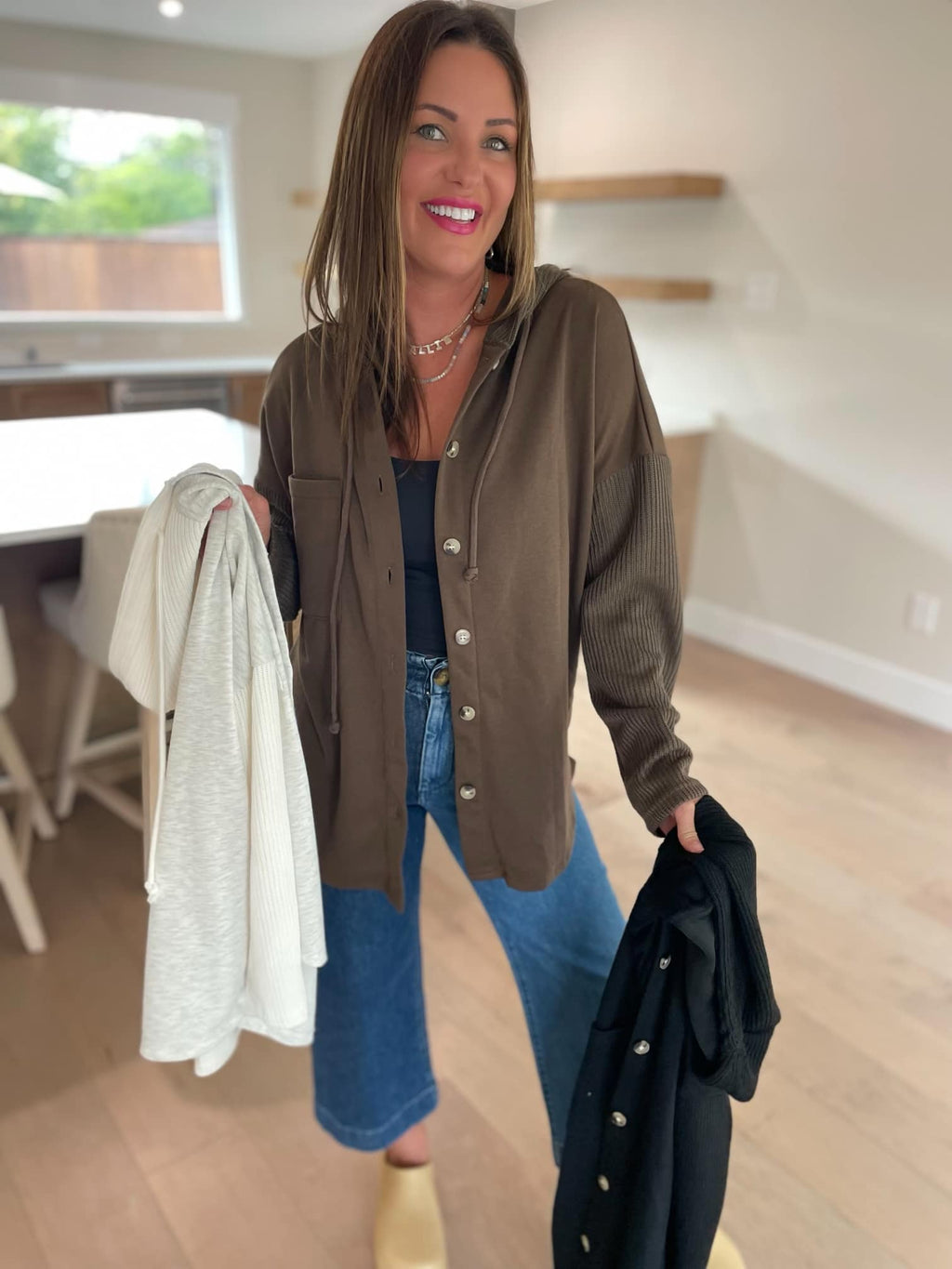 Best Selling Rowan Knit Sleeve Jacket in Three Colors (Online Exclusive)