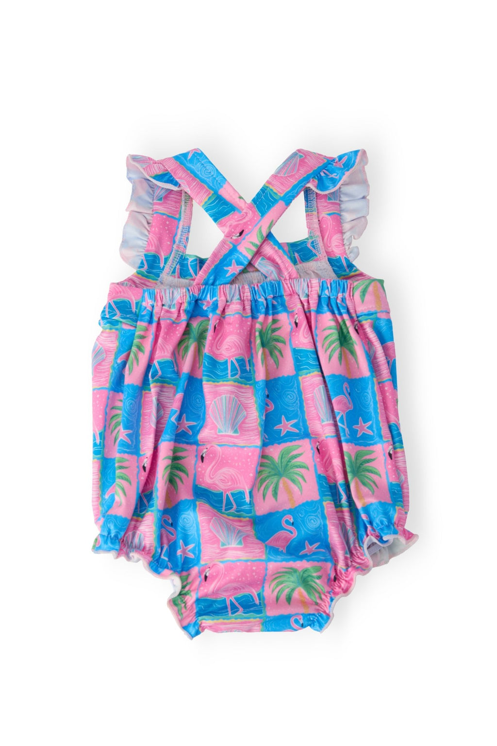 Flock Star Ruffle Cross Back Romper - Cami's Little Shop