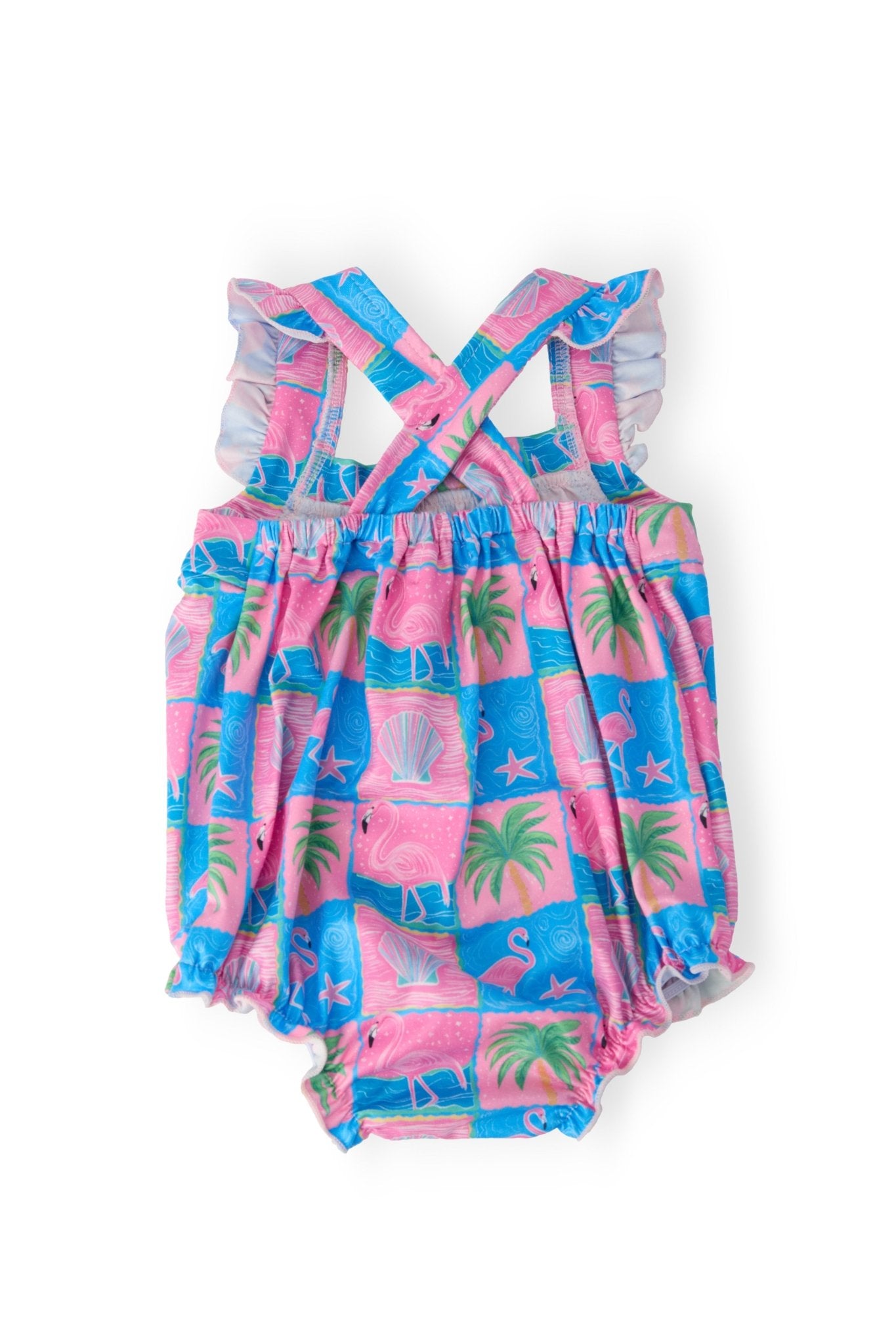 Flock Star Ruffle Cross Back Romper - Cami's Little Shop