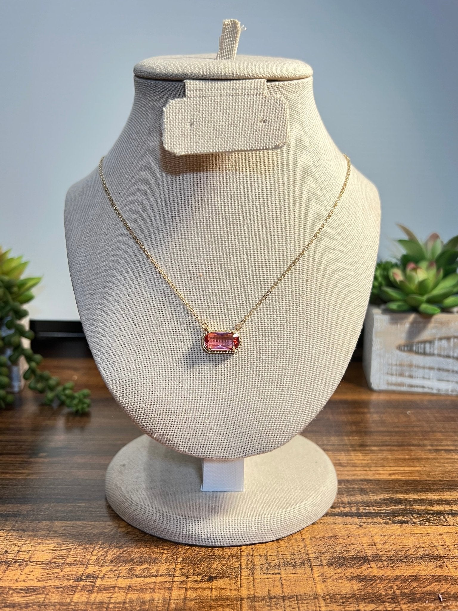 Glass Crystal Pendant- Various Colors - Cami's Little Shop
