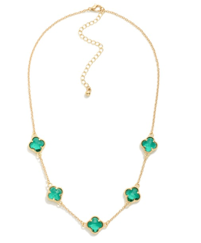 Green Clover Necklace - Cami's Little Shop