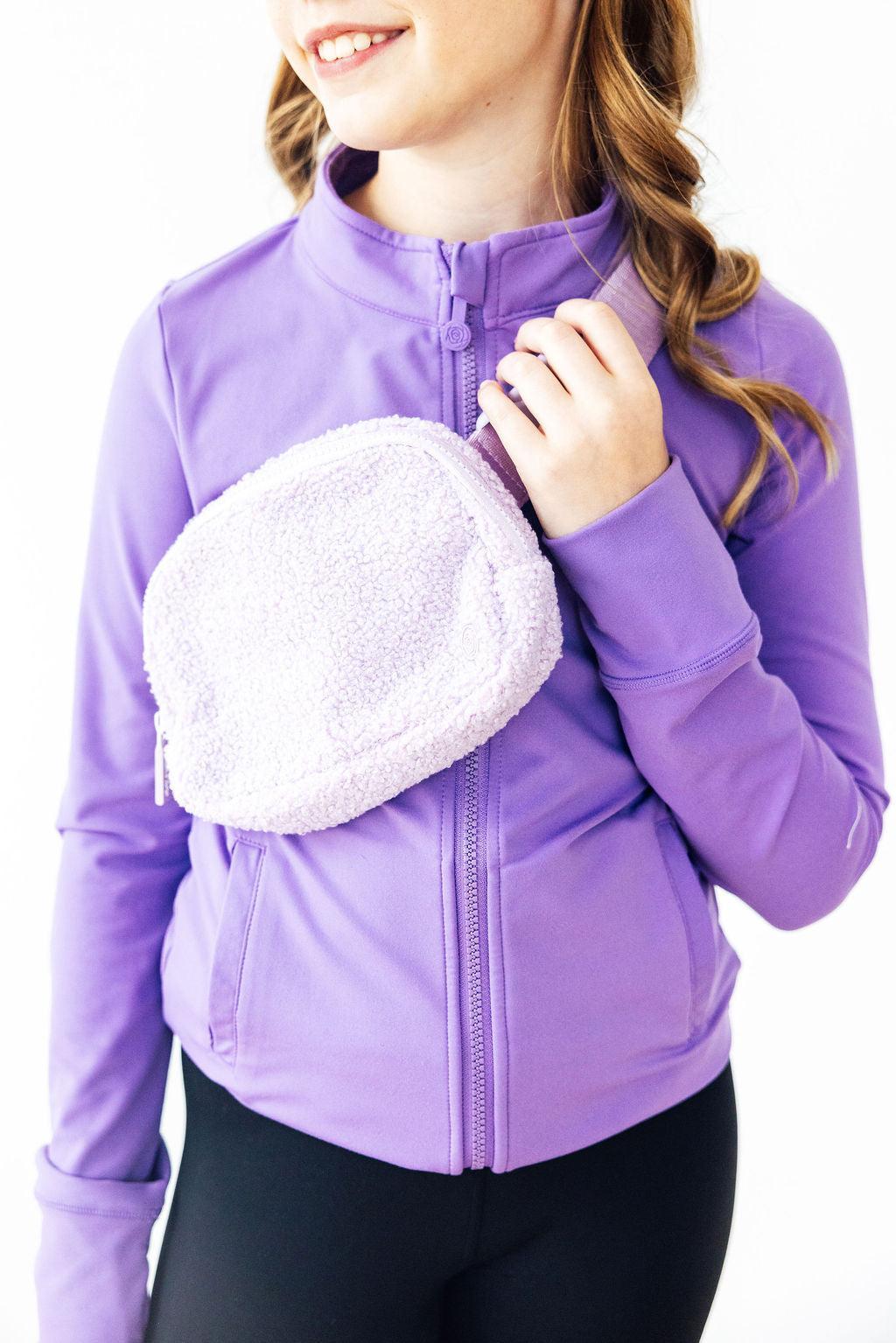 Lavender Fleece Belt Bag - Cami's Little Shop