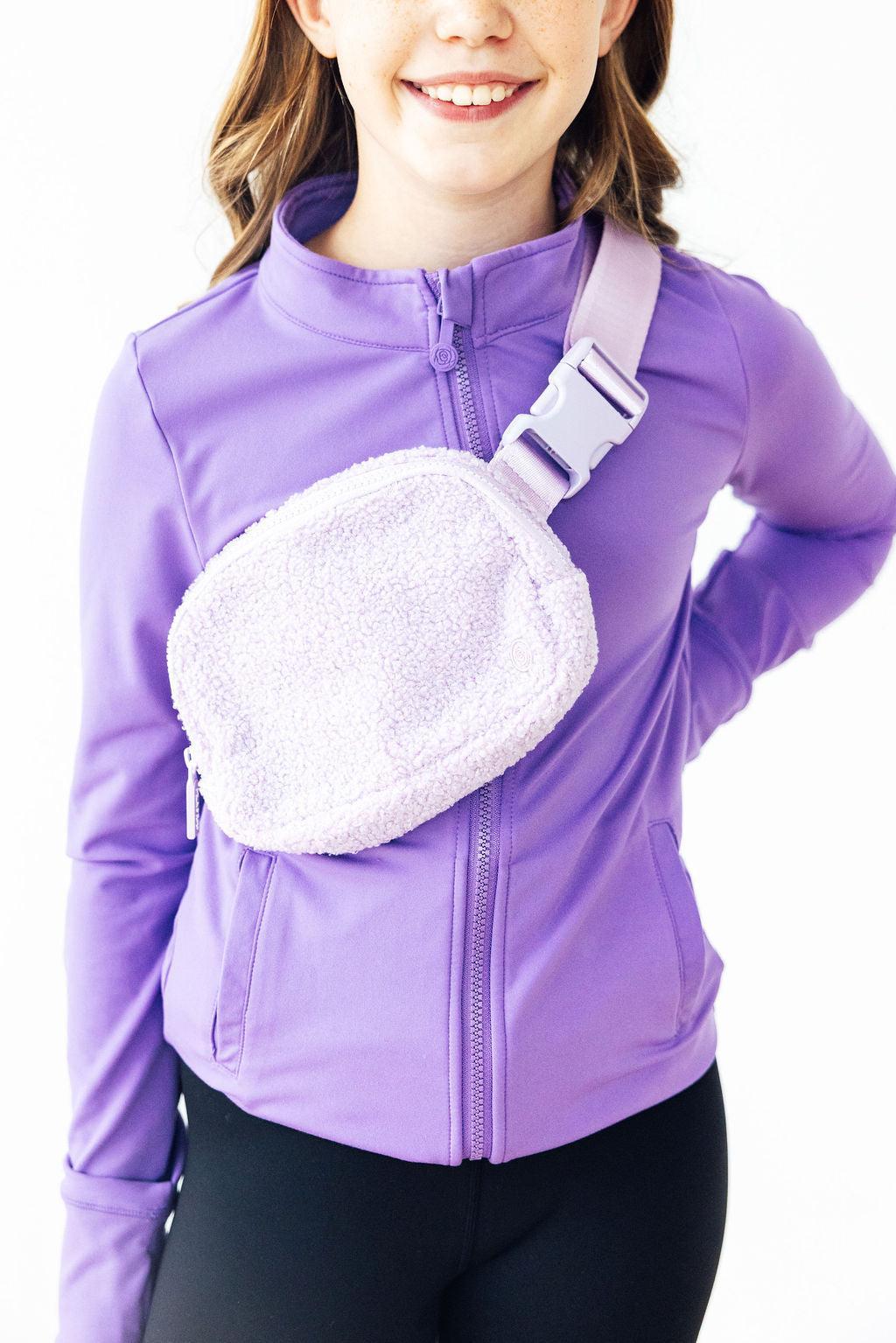Lavender Fleece Belt Bag - Cami's Little Shop