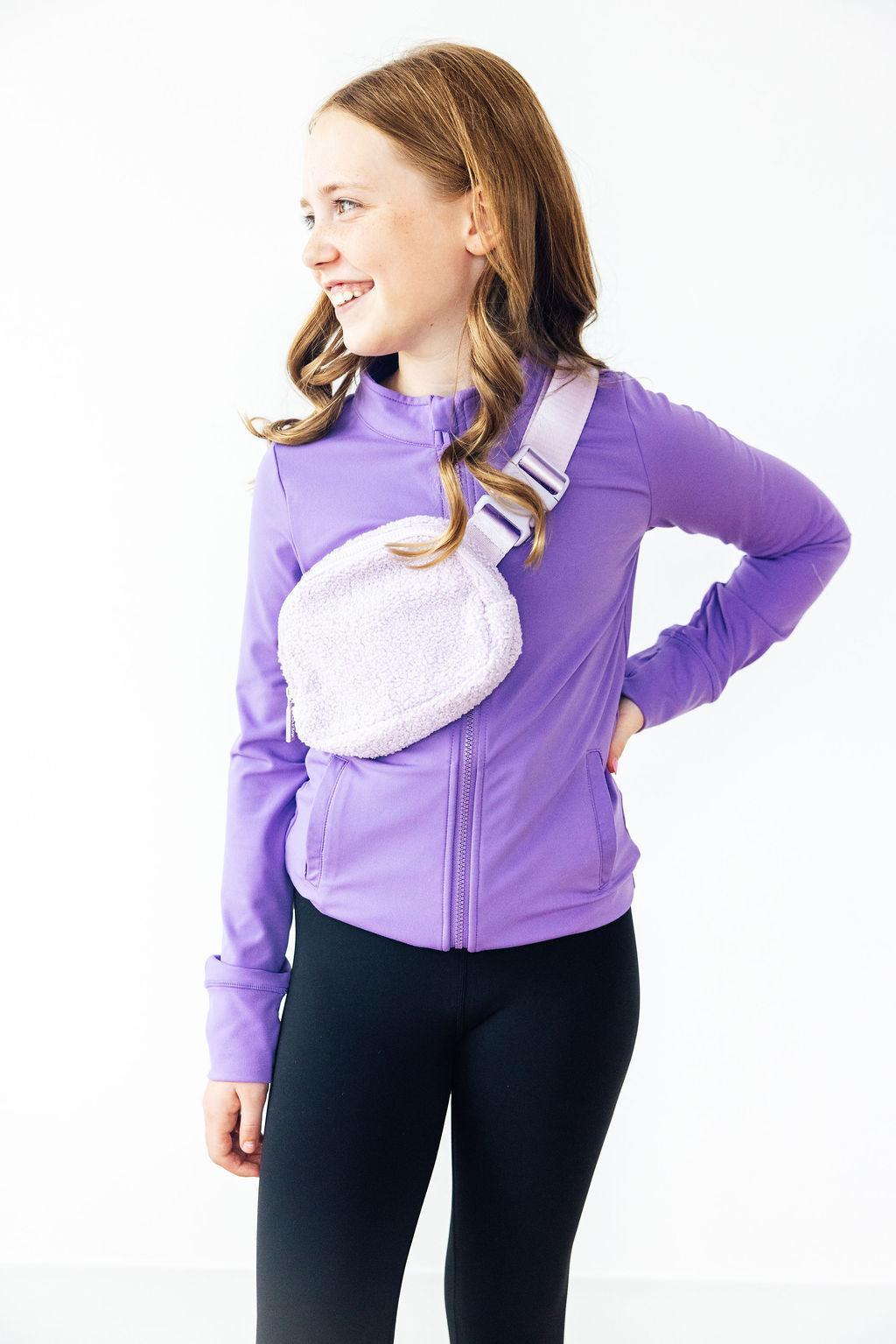 Lavender Fleece Belt Bag - Cami's Little Shop