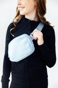 Light Blue Fleece Belt Bag - Cami's Little Shop