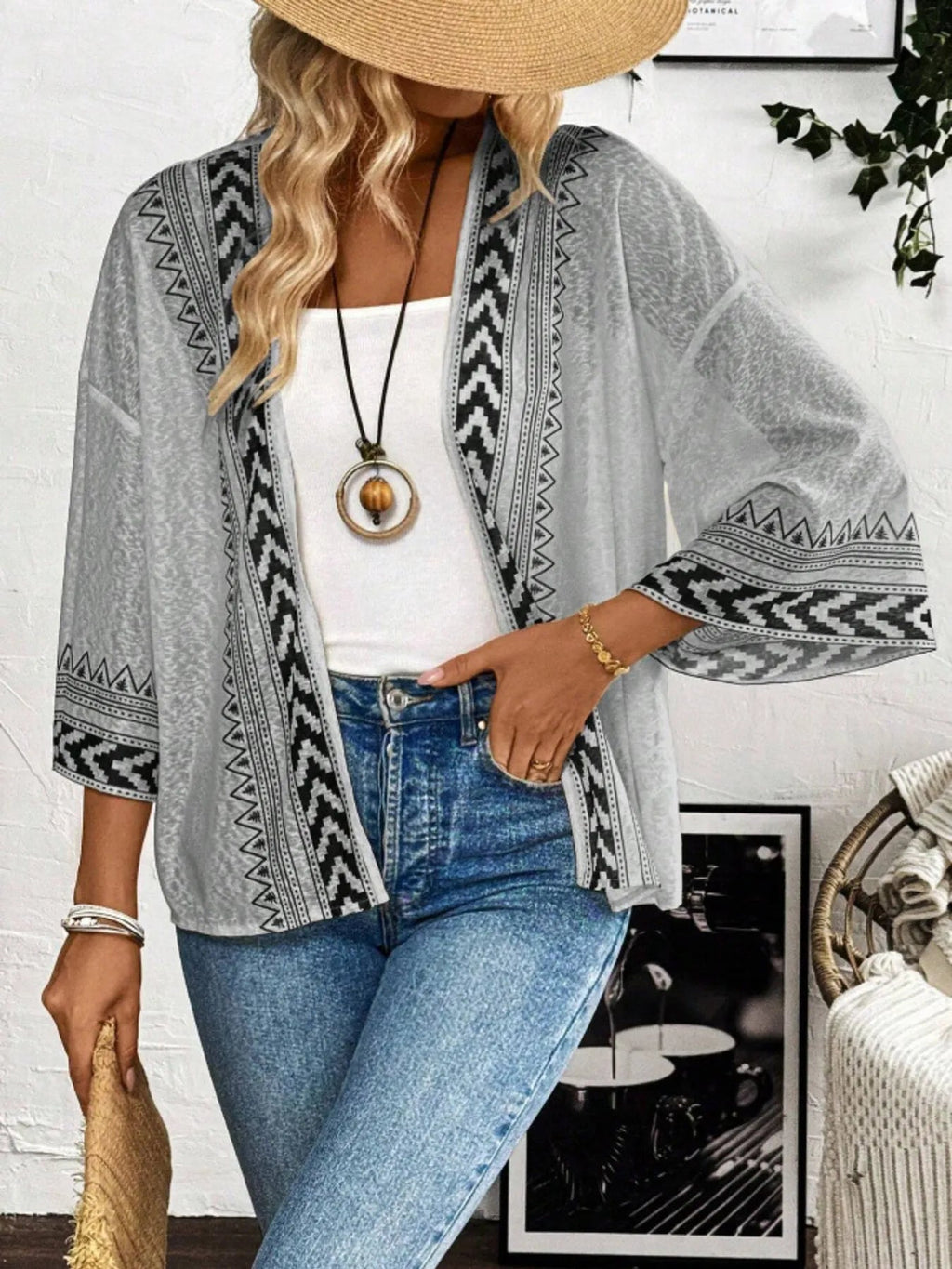 Open Front Kimono Cardigan - Cami's Little Shop