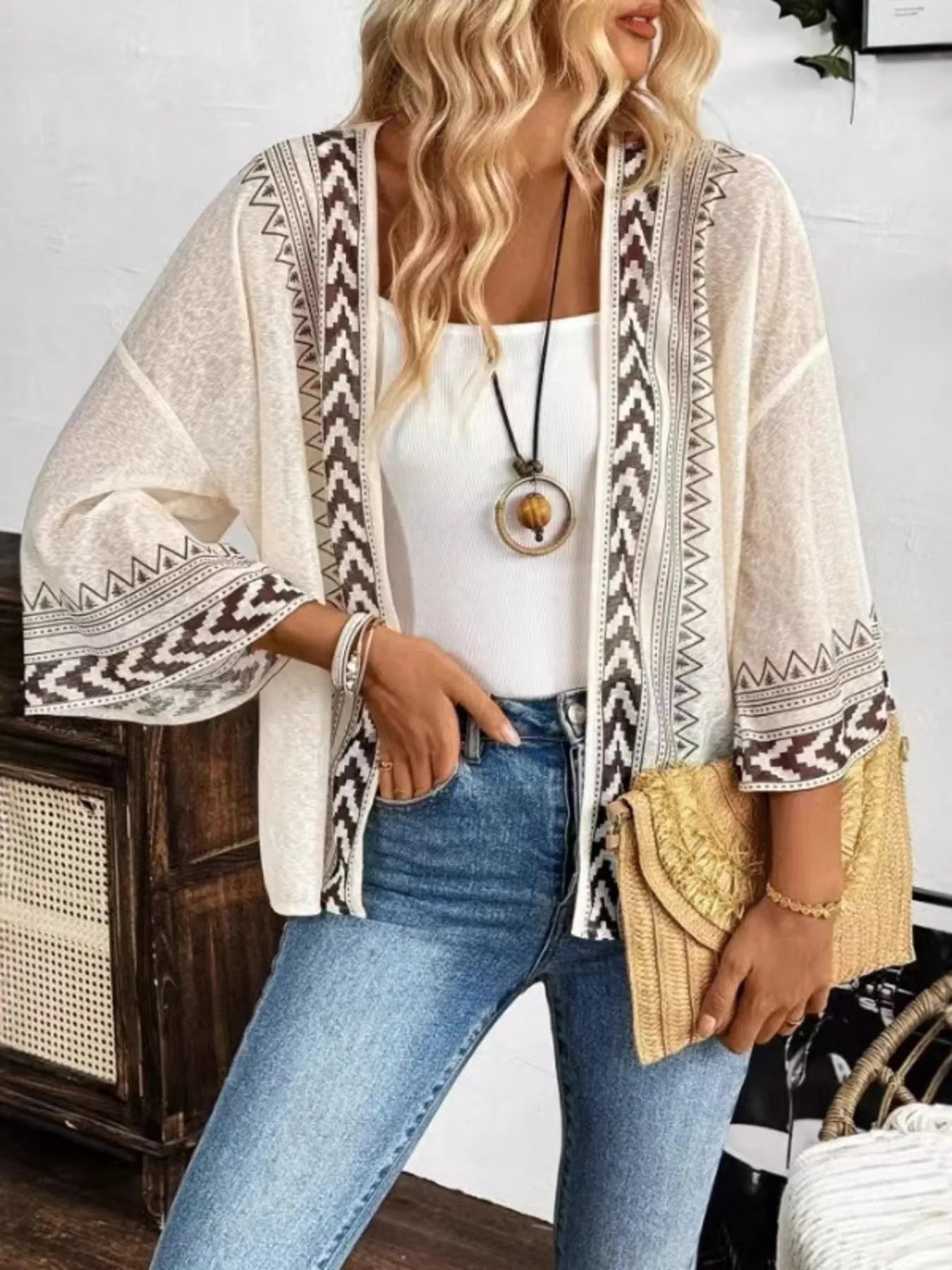 Open Front Kimono Cardigan - Cami's Little Shop