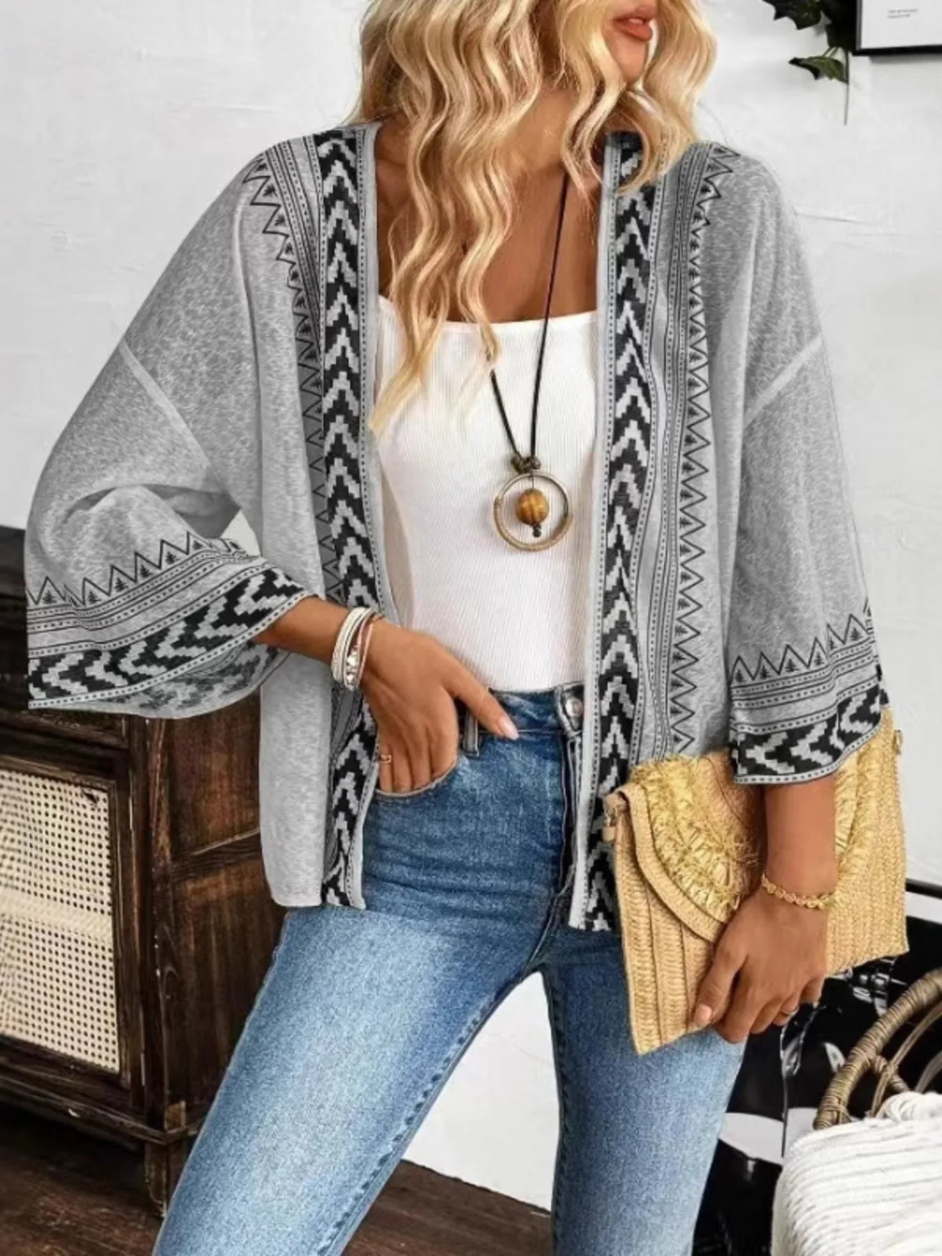 Open Front Kimono Cardigan - Cami's Little Shop