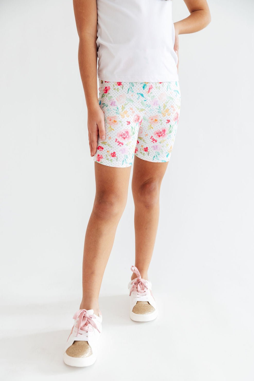 Painted Posies Twirl Shorts - Cami's Little Shop