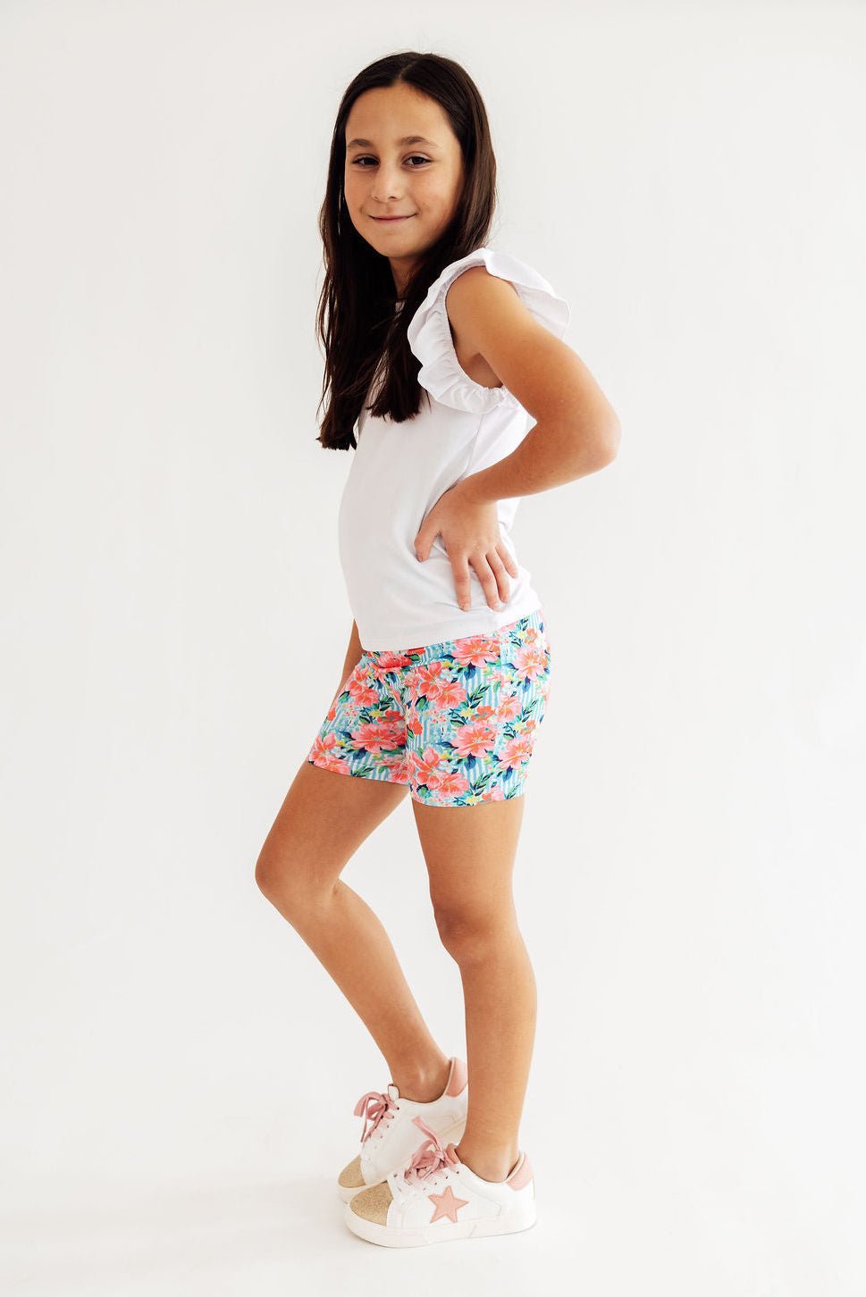Petals in Paradise Twirl Shorts - Cami's Little Shop
