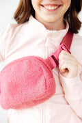 Pink Fleece Belt Bag - Cami's Little Shop