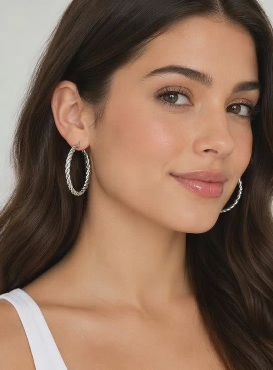 Rope Hoop Earrings